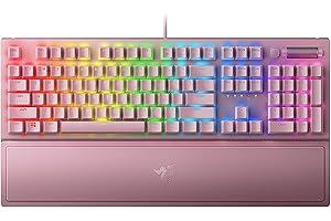 Razer BlackWidow V3 Mechanical Gaming Keyboard: Green Mechanical Switches - Tactile & Clicky - Chroma RGB Lighting - Compact Form Factor - Programmable Macro Functionality - Quartz