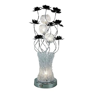 Innoteck Black And Silver Aluminium Flower Vase Led Amazon Co Uk