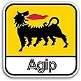 2 (Pieces) 3" and 5" Agip Sticker, Waterproof Vinyl Decals for Many Purpose Like Cars, Trucks, Laptops, Phones, Windows and More