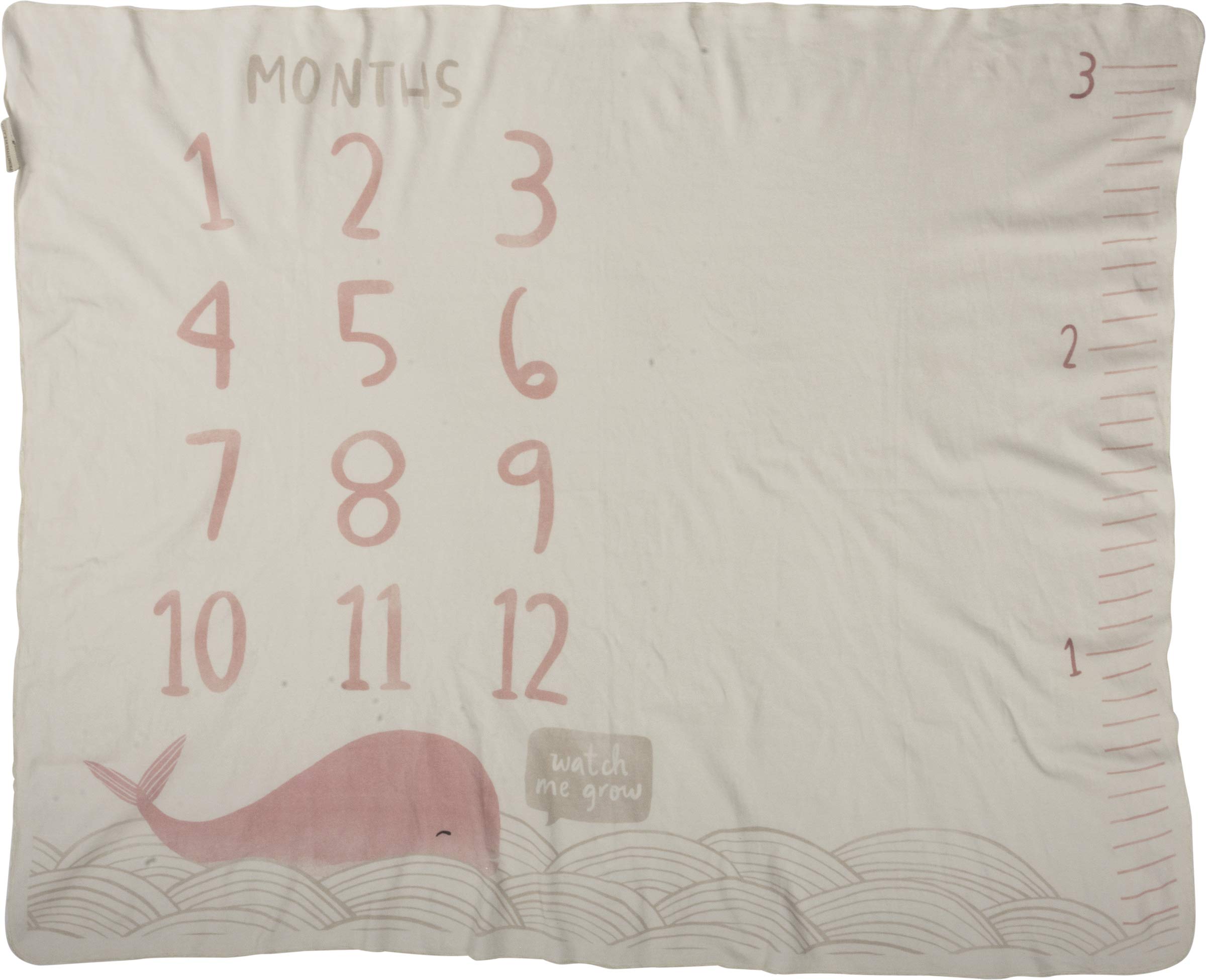 Primitives by Kathy Baby Milestone Blanket, 42" x 36", Pink - Whale