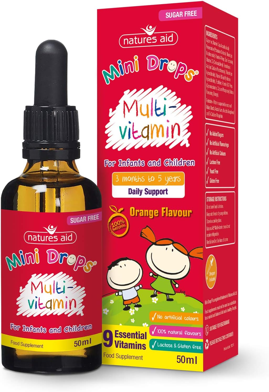 Natures Aid Mini Drops Multi-Vitamin for Babies & Kids 50ml