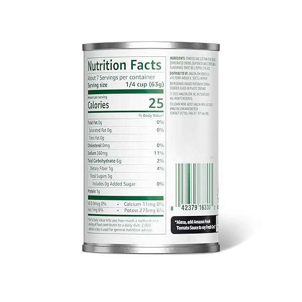 AMAZON GROCERY, TOMATO SAUCE, 15 OZ (PREVIOUSLY AMAZON FRESH, PACKAGING MAY VARY)