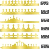 TUPARKA 30 Pieces Golden King Crowns Gold Foil Paper Party Crown Hat view 4