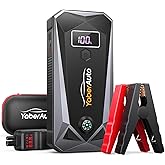 YaberAuto Jump Starter 5000A 21800mAh Battery Jumper Starter Portable (9.0L Gas/8.0L Diesel), Car Battery Jump Starter Power Pack, Fast Charge, 12V Jump Box with Safety Jumper Cables, 3-Modes-Lights