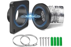 IURILA Magnetic Dryer Vent Coupling-Quick Connection and Disconnection Strong Magnet Self-Alignment Design Quick-Installation Dryer Magnetic Vent Connector Airtight Seal Dryer Vent Connector Kit (Space Gray)