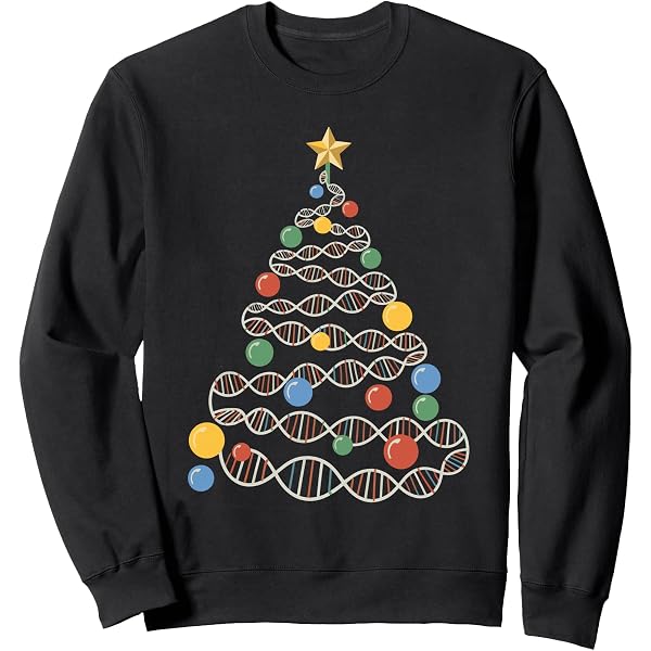Pull De Noël Moche Laboratoire Scientifique ADN - Sweatshirt Humoristique Pour Fans De Microbiologie