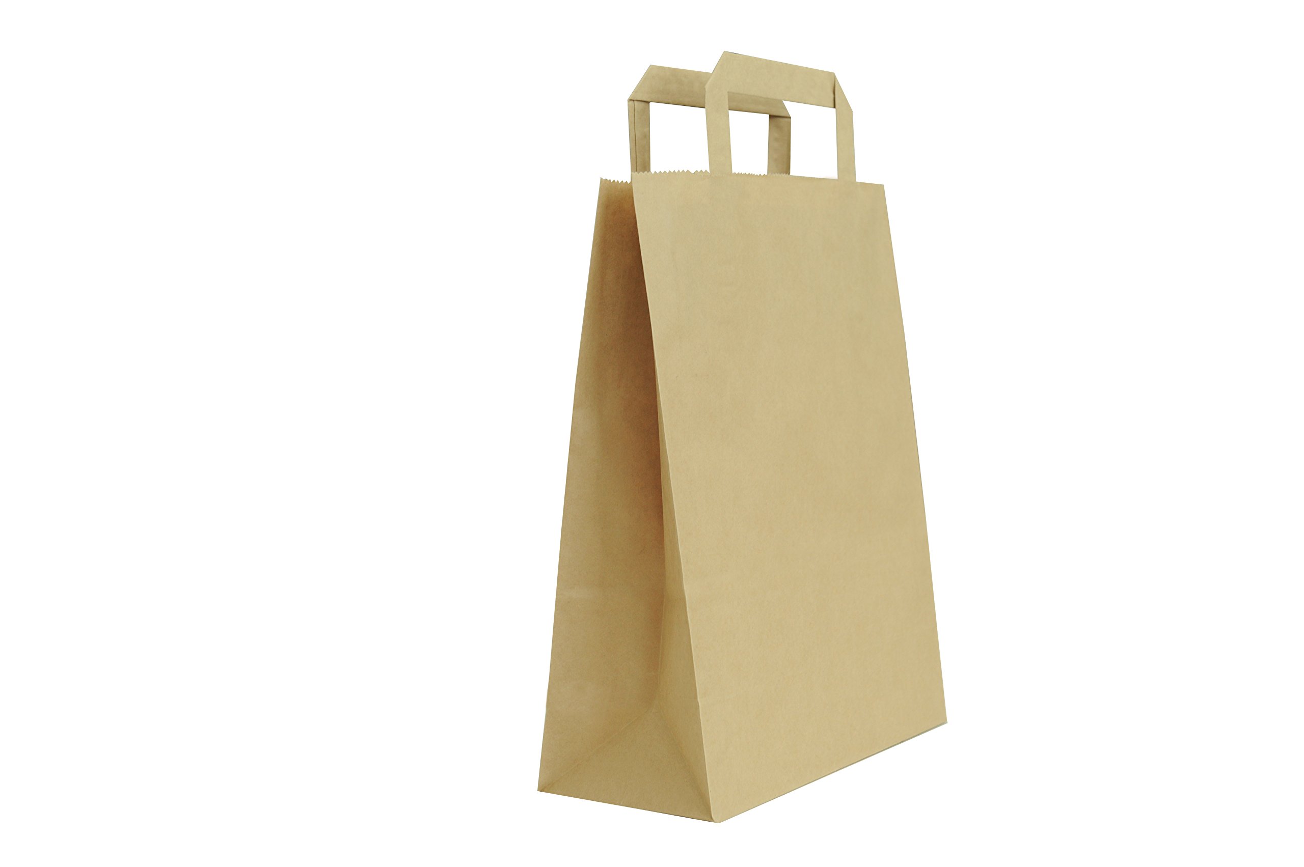 Card dozio – Shopper in Kraft Color Havana, Flat Handle, F. to 22 cm + 10 x 29, CF Pack of 25