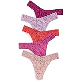 hanky panky Signature Lace Original Rise Thongs for Women: Winter Holiday Edition | Lacy Lingerie Underwear | One Size (4-14)
