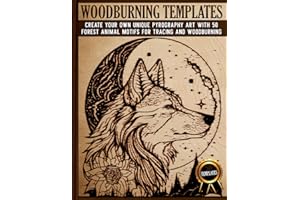 Woodburning Templates: Pyrography Designs for Tracing and Wood Burning - Creative Wild Animal Motifs