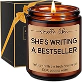 Miracu Writers Candle, Writer Gifts for Women, Cool Gifts for Writers, Future Author Gifts - Funny Gifts for Novelist Scriptw