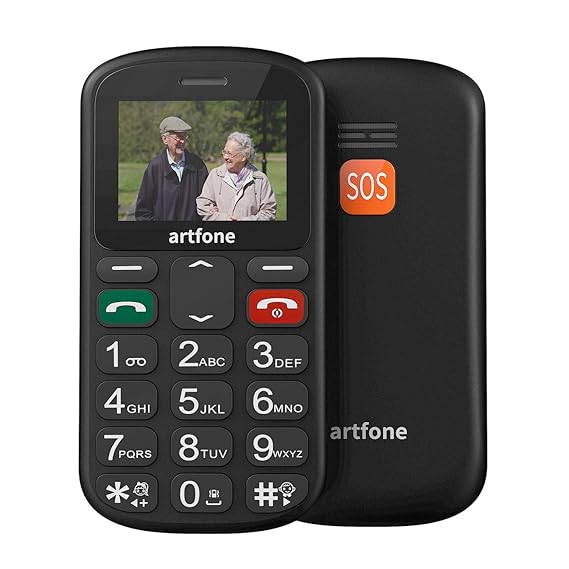 artfone Seniorenhandy ohne Vertrag | Dual SIM Handy mit Notruftaste | Rentner Handy große Tasten | GSM Handy | Großtastenhand