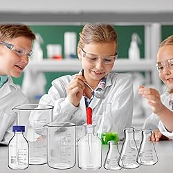 Saysurey 31 Pcs Lab Glassware Set Include Measuring