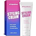 StyleShark 3 in 1 Styling Cream (250ml), Ultimate Curl Cream for Curly & Wavy Hair, Anti-Frizz, Curl Defining & Smoothing, Hair Care Essentials for Frizz Control, Heatless Curls, Slick Back Styles