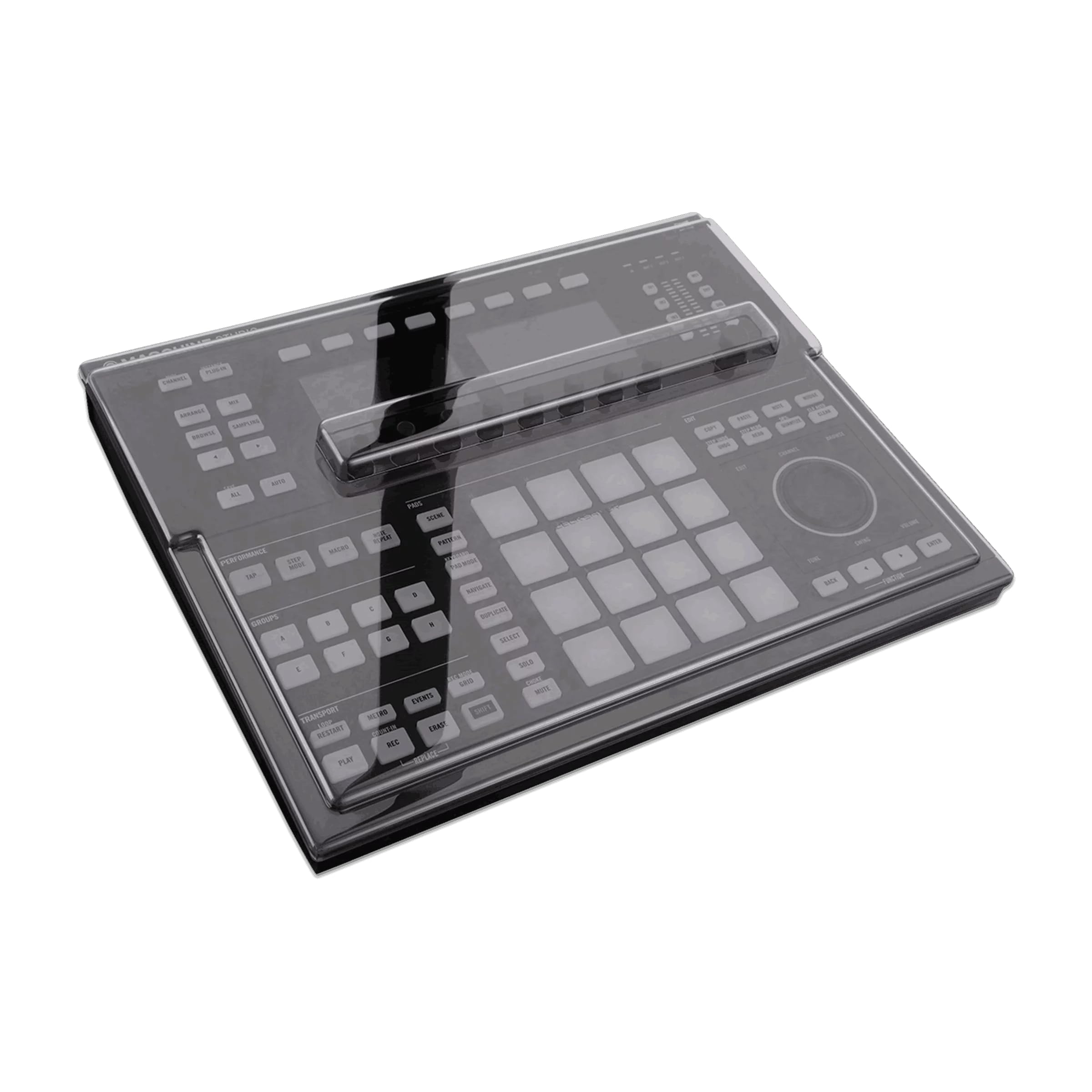 Decksaver Cover for Native Instruments Maschine Studio - Super-Durable Polycarbonate Protective lid in Smoked Clear Colour, Made in The UK