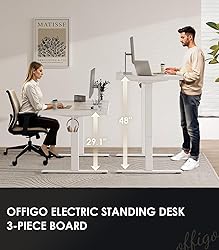 OffiGo Electric Standing Desk with 3-Piece