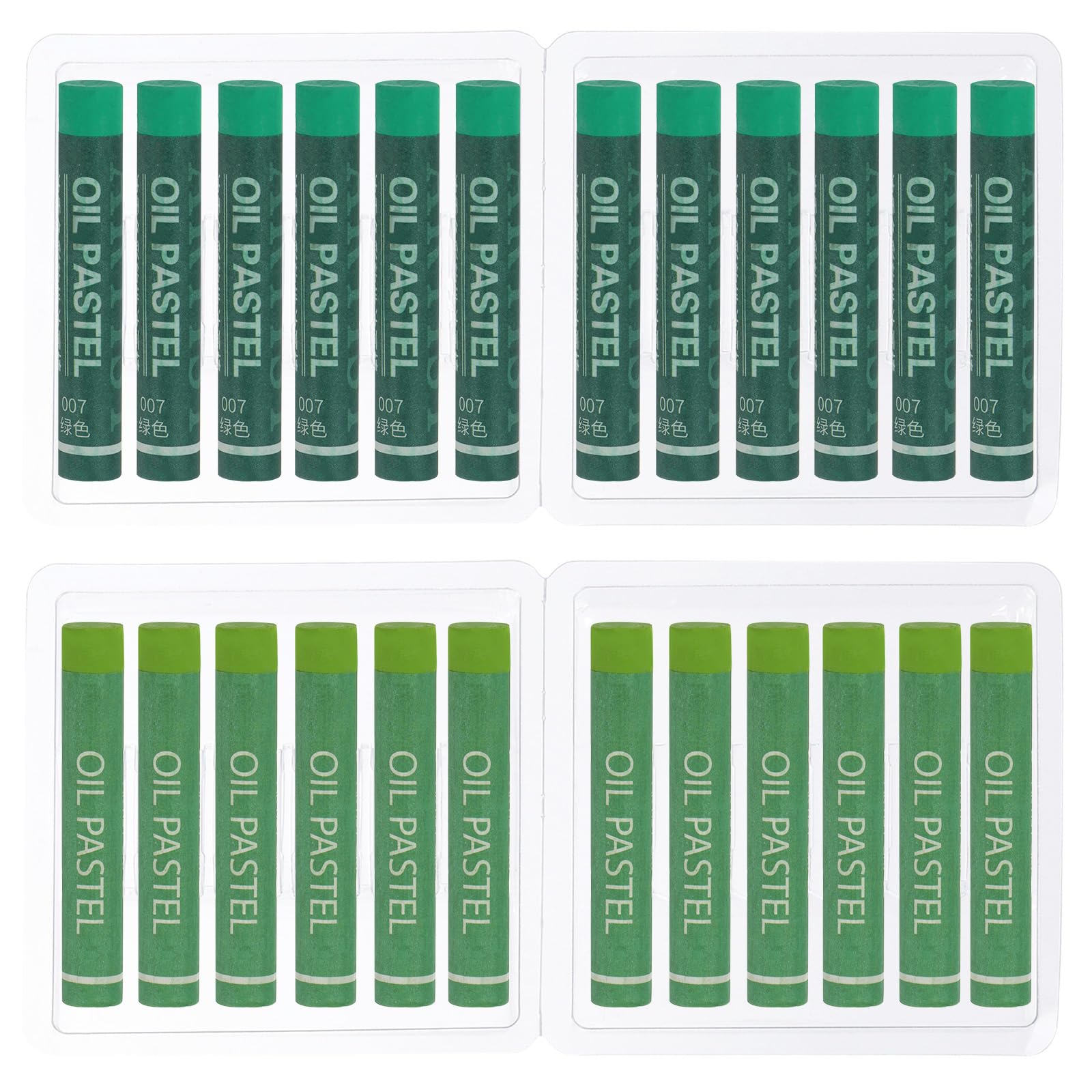 PATIKIL Grass Green, Turquoise Oil Pastels, 24Pcs Soft Oil Crayons Creamy Pastels Stick Art Supplies for Art Painting Drawing Blending Graffiti for Artists Beginners