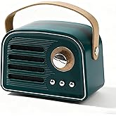 Moobvic Mini Retro Speaker- Portable Bluetooth Speakers with Vintage Design, Wireless Retro Speaker for Home Decor, Bedroom, Kitchen, Office, Party & Outdoor Travel | Cute Old Fashion Style(Green)
