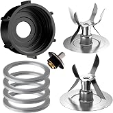 8-Piece Blender Replacement Parts Kit Compatible with Oster &amp; Osterizer &ndash; 4-Point Blade, Base Cap, Gaskets &amp; Coupler Pin &ndash; Fits 5 &amp; 6 Cup Jars &ndash; Not for In2uitive Series