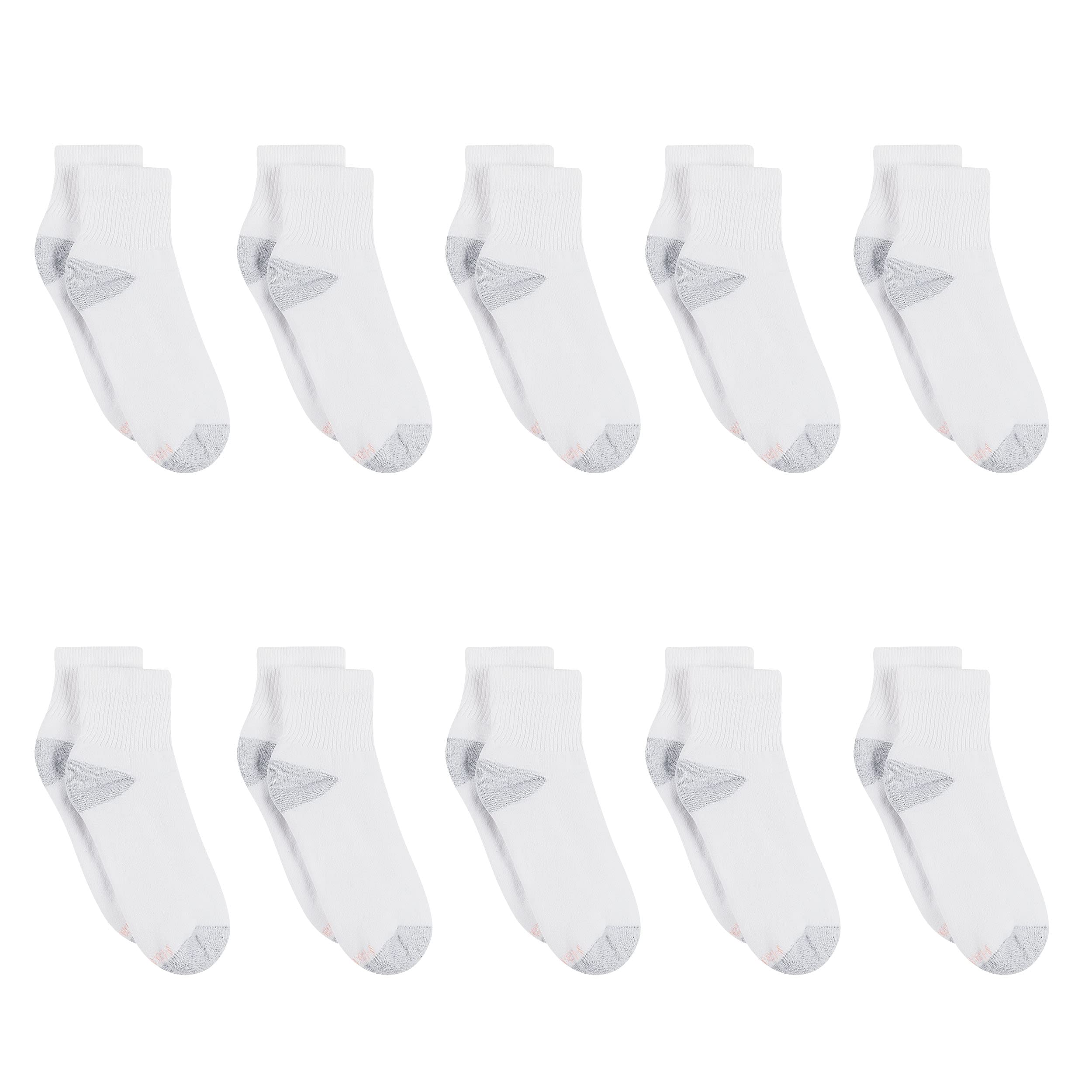 Hanes Women's Ankle, Moisture-Wicking Socks for Women, Cushioned Athletic Ankle Socks, 10-Pack