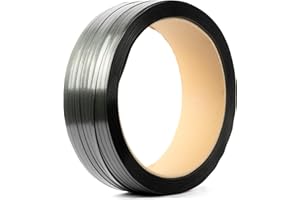 U.S. SOLID Packaging PET Strapping 1/2" x 0.02" x 2952ft Length Polyester Roll Black, UV, Water, and Rust Resistance Affordab