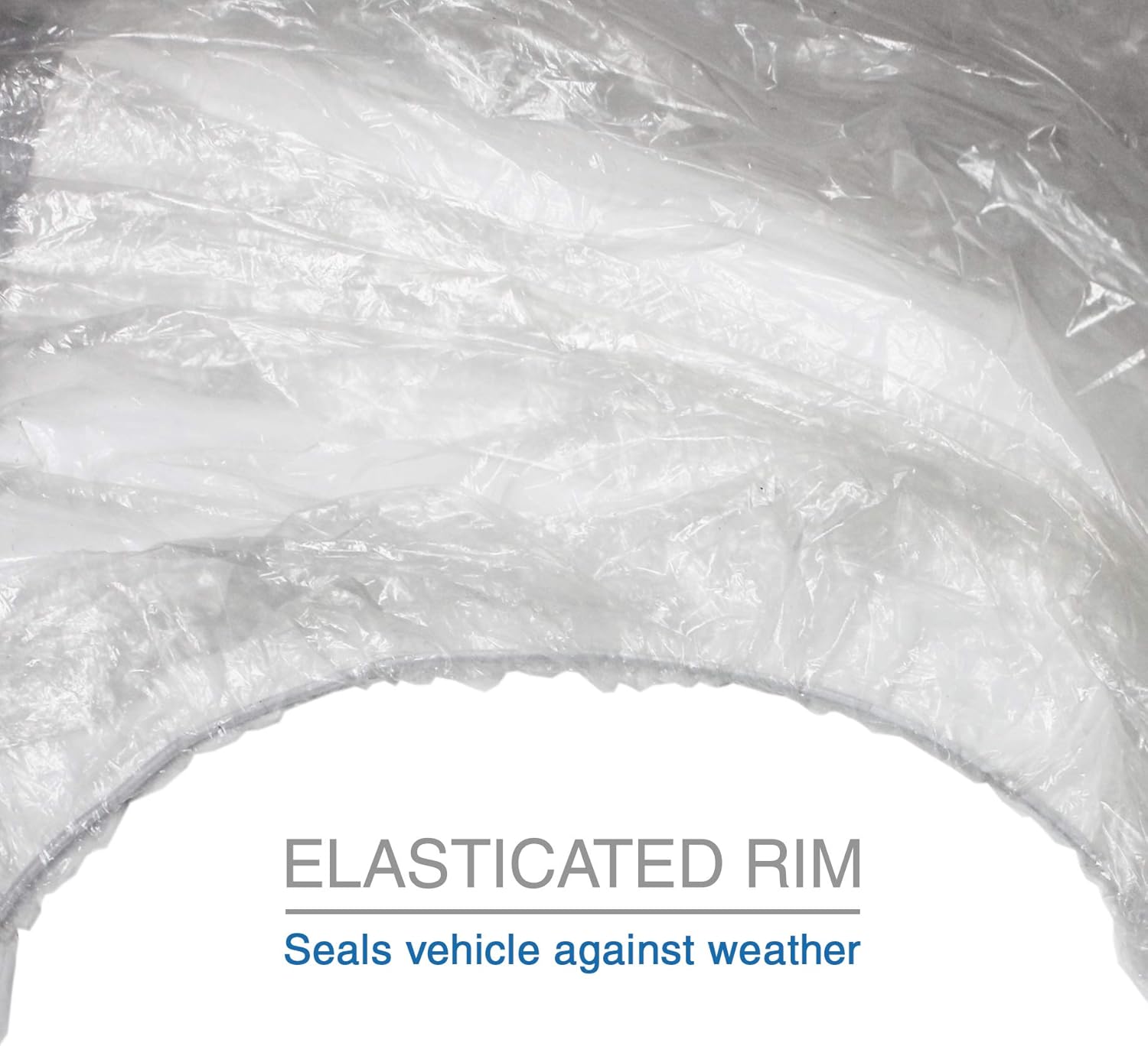 VViViD Universal Clear Plastic Disposable SUVSized Car Cover W/Elastic