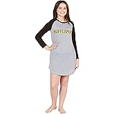 Harry Potter Nightgown For Girls Hogwarts House Raglan Long Sleeve Pajama