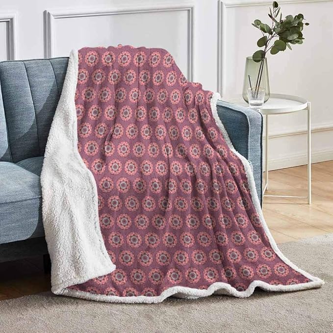YUAZHOQI Peach Throw Blankets, Design with Retro Colors Inspirations