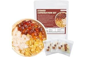BAYUEDEGUA-Stewed combination set 100g/3.52oz Peach gum,Snow swallow,Soapberry rice.Natural ingredients,Vegetarian friendly,L