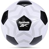 Reebok - VR-1K Synthetic Soccer Ball, Versatile &amp; Durable (White/Black, Size 5)