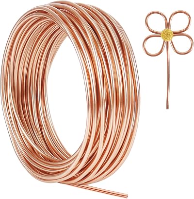 Tenn Well Aluminum Craft Wire 9 Gauge 3mm 50 ft Copper Color Anodized