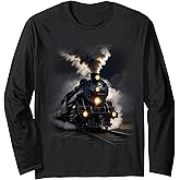Steam Locomotive Train 4014 Vintage Railroad Big Boy Engine Long Sleeve T-Shirt