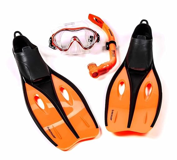 Kinder-Profi-Schnorchel-Set mit Tauchmaske, Schnorchel und Flossen, Größe S oder XS, lieferbar in den Farben Blau, Grün, oder