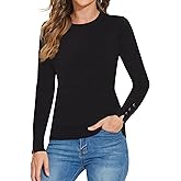 ROW 8 ROW Sweaters for Women Striped Crew Neck Pullover Sweater Lightweight Long Sleeve Fall Knit Tops