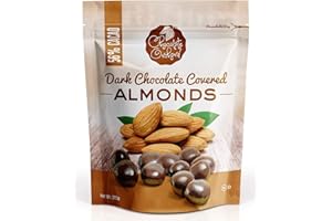 NATURE'S GARDEN Chocolate Orchard Dark Chocolate Covered Almonds, Premium Dark Chocolate, Almond Treat, Indulgent Snack, No Trans Fat – 6 Oz Bag