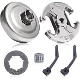 Mtanlo 3/8 Clutch Drum Rim Sprocket Cover Bearing Kit for Husqvarna 455 460 Rancher 461 Chainsaw Replacement Parts 537291602