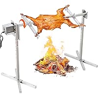 VEVOR Electric BBQ Rotisserie Grill Kit, 46 Inch 132 lbs Capacity, Automatic 52W Motor Height Adjustable Universal Roaster St