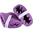 Foam Heel Cushion Protector Pillow [1 Pair 2 Total] Adjustable Convoluted Eggcrate Padded Foot Protectors Pillow to Relieve Feet Pressure from Open Bed Sores, Ulcers and Injuries - Purple