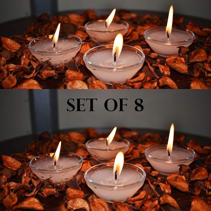 Buy Ascent Homes Glass Candle Holder, Pack of 8 Online at Low Prices in