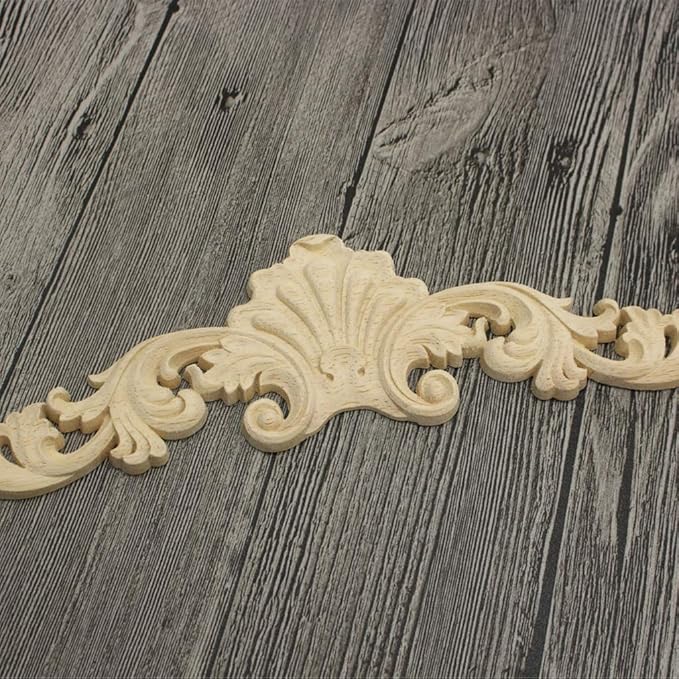 Basteln Malen Handarbeiten 20 5 Cm 4 Stuck Bastelholz Schrank Mobel Schnitzerei Ecke Holz Ornament Holzornamente Handgemacht Holz Dekorative Lange Geschnitzte Onlay Applique Mobel Ecken Ornament Home Tur Bett Dekor