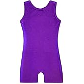 HOZIY Gymnastics Leotards with Shorts for Girls Toddlers Kids Biketard Tumbling Outfits Sparkle Unicorn Leopard Galaxy