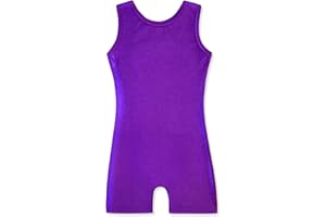 HOZIY Gymnastics Leotards with Shorts for Girls Toddlers Kids Biketard Tumbling Outfits Sparkle Unicorn Leopard Galaxy