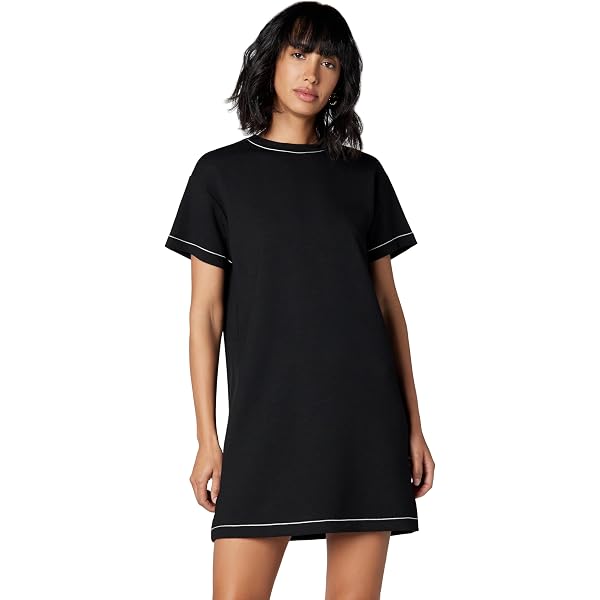 Theory Women's Gather Shoulder Tee Shirt Dress, Black, XXS-XS at Amazon  Women's Clothing store