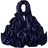 Lina & Lily Women's Silky Satin Scarf Shawl Wrap for Wedding Evening Dress