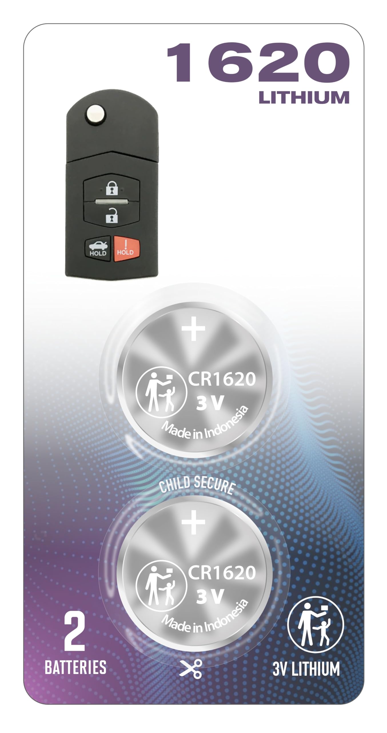 Photo 1 of (2 Pack) CR1620 1620 OEM Replacement Battery Remote Key Fob Flip Control Fob case Shell (Bundle with Tool) for Mazda 2005-2016 2 3 5 6 CX7 CX9 CX 7 9 MX5 RX8 MX 5 RX 8 (KPU41788 BGBX1T478SKE125-01)