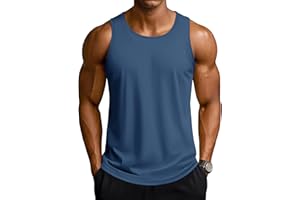 TACVASEN Men's Tank Tops UPF 80+ Sun Protection Sleeveless Shirts Moisture Wicking Athletic Gym Workout Muscle T-Shirts