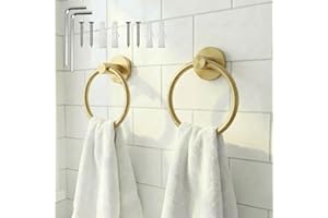 Towel Ring for Bathroom Wall 2 Pack, Stainless Steel Hand Towel Holder Heavy Duty Wall Mounted Towel Hanger for Bathroom Kitc