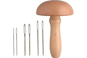 The Quilted Bear - Magnetic Mushroom Darner & Needles for Quick and Easy Mending - Durable, Efficient, and Versatile Tools for Sewing, Embroidery, and Crafting Projects