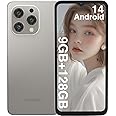 DOOGEE N55 (2025) Android 14 Cell Phone,9GB+128GB Expandable 1TB Android Phone,6.56" HD+ 90Hz Unlocked Cell Phone,5150mAh Battery,13MP+8MP,Dual SIM 4G Phone,Face Unlock,OTG/T-Mobile