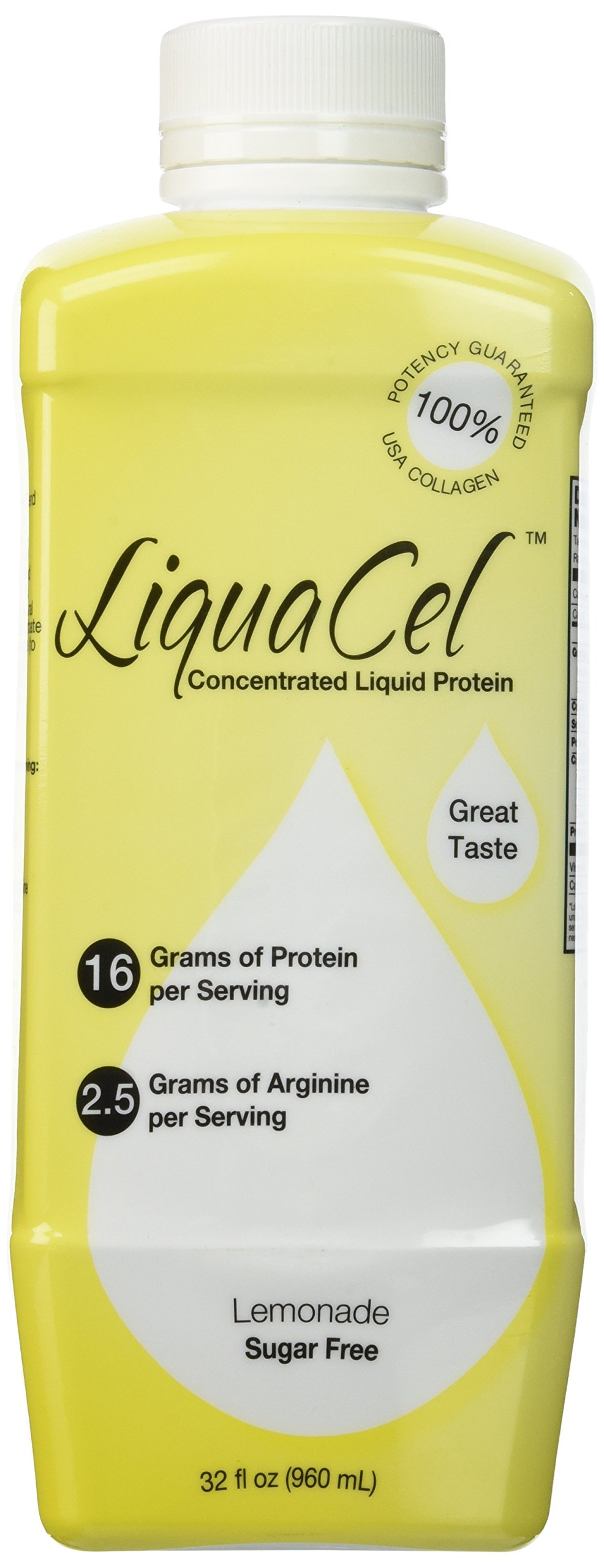 LiquaCel Concentrated Liquid Protein, SugarFree Lemonade, 32oz Bottle Buy Online in United