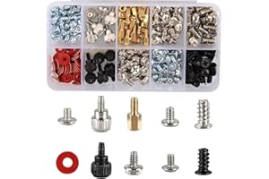 Leismy 228pcs PC Computer Screws, Computer Screws Standoffs Set Assortment Kit for Hard Drive Pc Case Motherboard Fan Power G